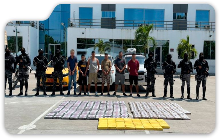 ECUADOR INCAUTA MÁS DE 204 TONELADAS DE DROGA EN LO QUE VA DEL AÑO, UN 25% MÁS QUE EN 2023