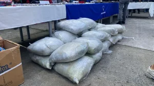 Policía decomisa 22 sacos de cemento mezclados con cocaína en Guayaquil