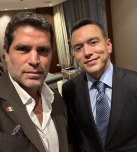 Daniel Noboa se reúne con Eduardo Verástegui para fortalecer la lucha contra la trata de menores