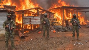 EJÉRCITO ECUATORIANO EJECUTÓ OPERACIÓN MILITAR CONTRA LA MINERÍA ILEGAL EN AZUAY